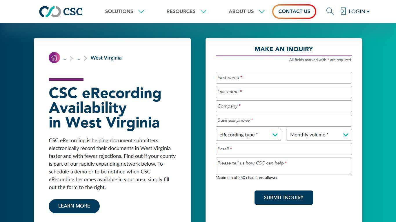 eRecording in West Virginia | CSC